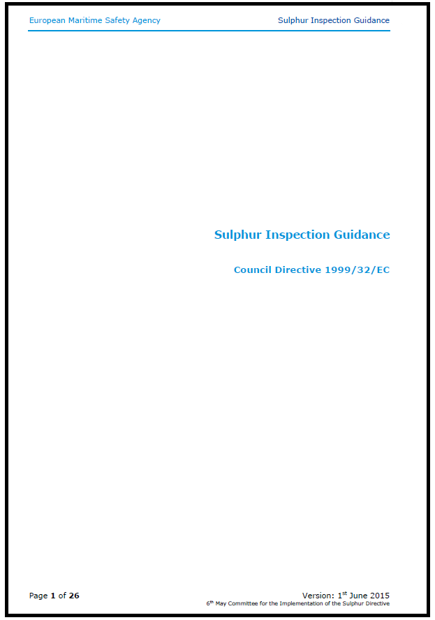 EMSA sulphur guidance