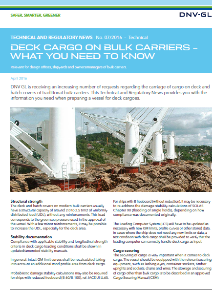 DNVGL Bulk cargo on decks