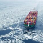 containership in ice