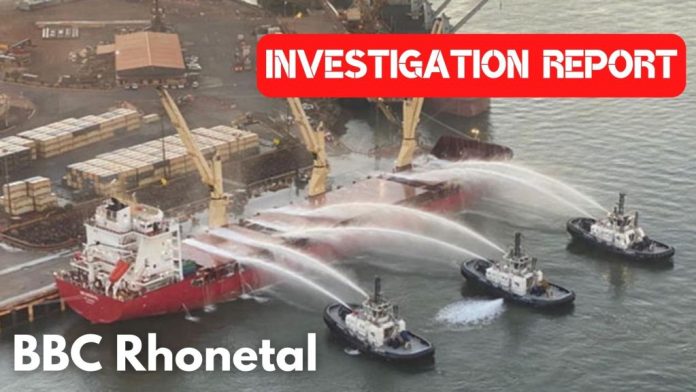 Tot naald venijn Australian Transport Safety Bureau (ATSB) marine investigation report -  Fire on M/V BBC Rhonetal
